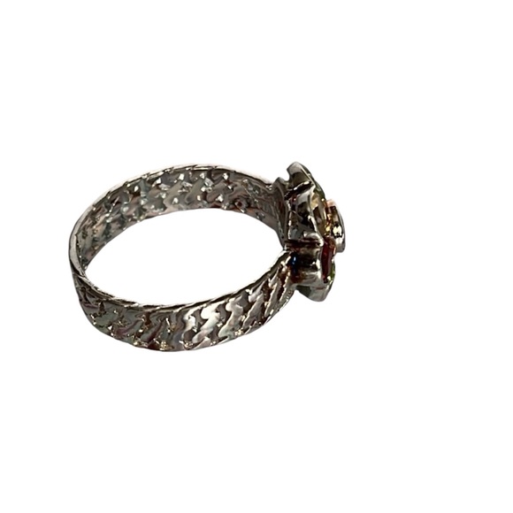 925 Thailand Sterling Silver Multi Gemstone Cluster Ring. Size 7. Pre owned - Picture 2 of 6